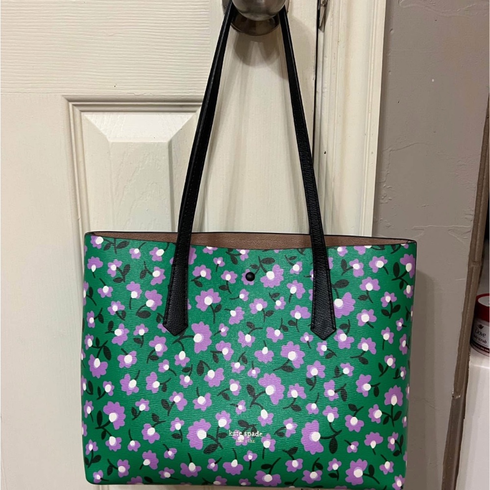 Kate Spade Floral Green Tote Bag - Picture 4 of 6